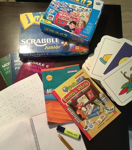 books and games in English